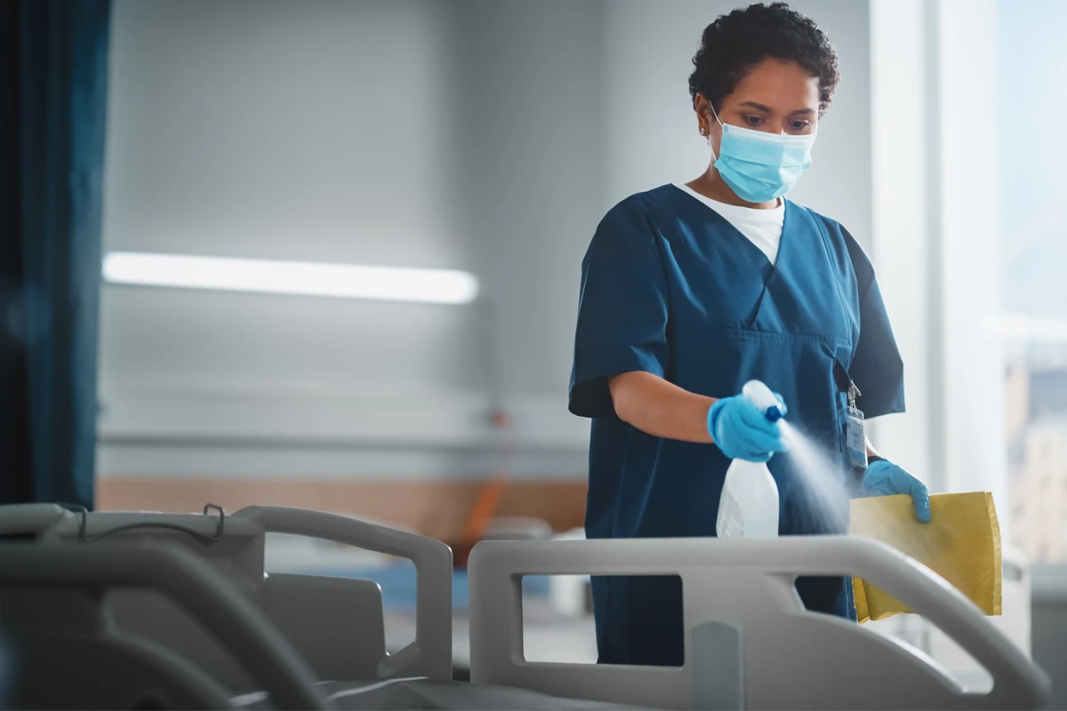 How is Hygiene Maintained in Patient Rooms?